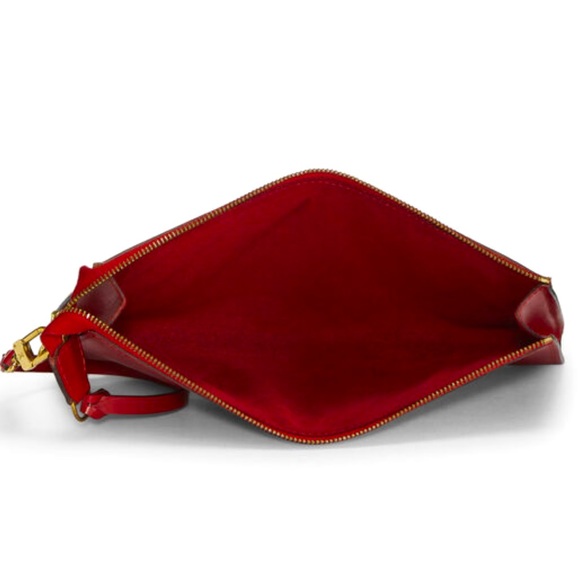 PRICE DROP! ❤️ Authentic Louis Vuitton Red Epi Leather Pochette Clutch - Picture 4 of 15